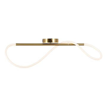 Alessio Contemporary Minimalist 360 Adjustable Silicone Neon Rope Dimmable Linear Integrated LED Flush Mount - JONATHAN Y